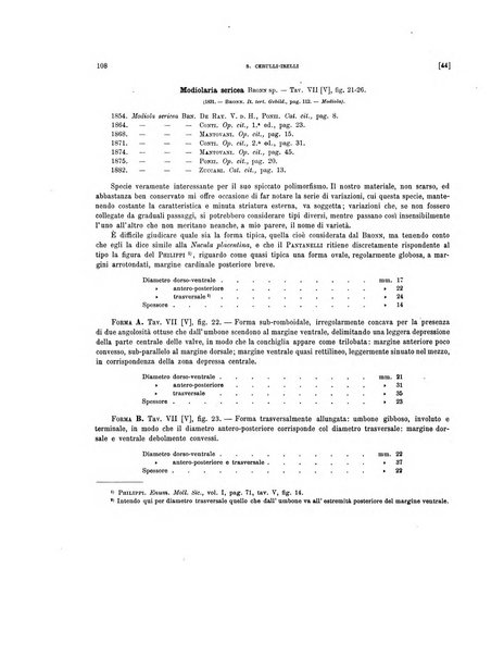 Palaeontographia Italica raccolta di monografie paleontologiche fondata da Mario Canavari nell'anno 1895