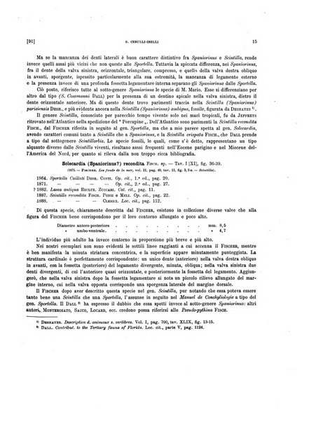 Palaeontographia Italica raccolta di monografie paleontologiche fondata da Mario Canavari nell'anno 1895