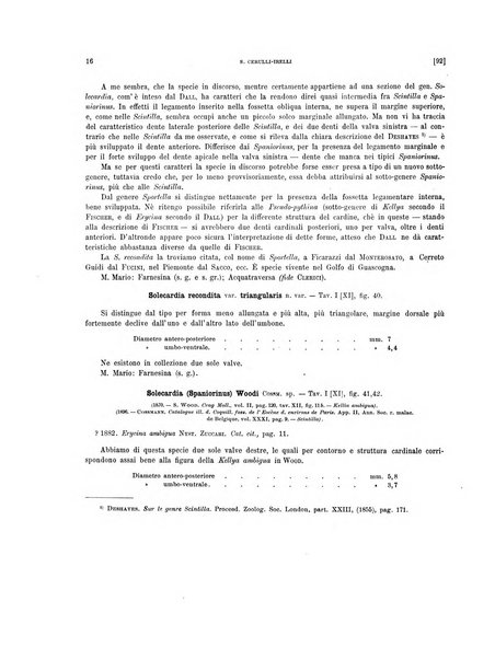 Palaeontographia Italica raccolta di monografie paleontologiche fondata da Mario Canavari nell'anno 1895