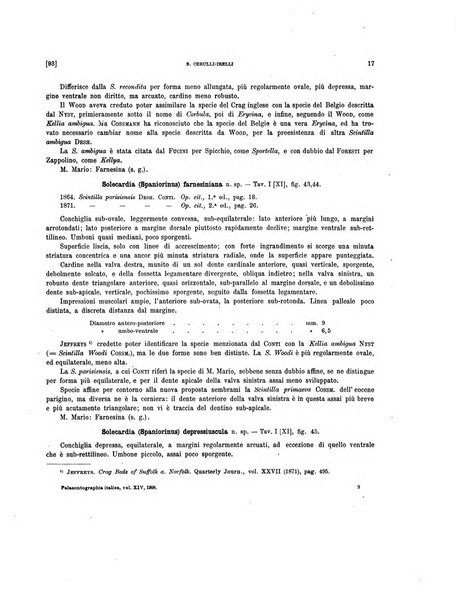 Palaeontographia Italica raccolta di monografie paleontologiche fondata da Mario Canavari nell'anno 1895