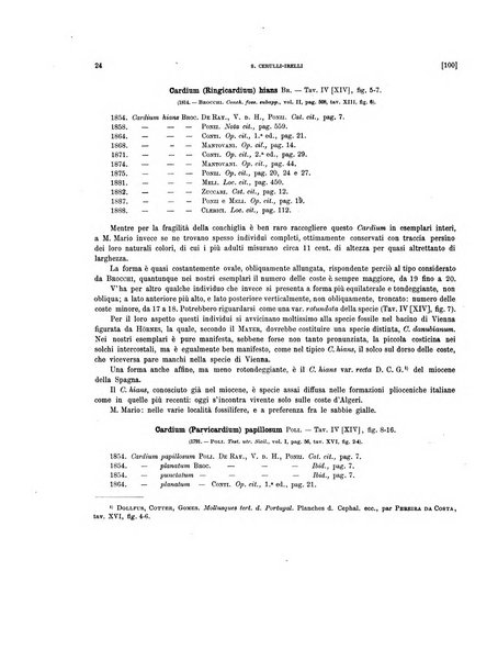 Palaeontographia Italica raccolta di monografie paleontologiche fondata da Mario Canavari nell'anno 1895