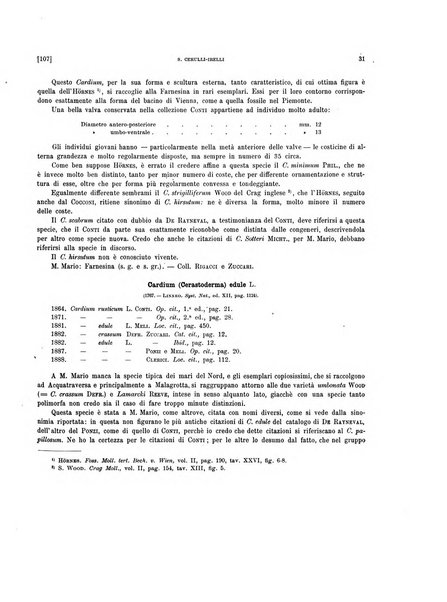 Palaeontographia Italica raccolta di monografie paleontologiche fondata da Mario Canavari nell'anno 1895