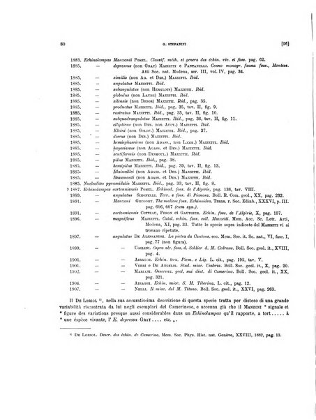 Palaeontographia Italica raccolta di monografie paleontologiche fondata da Mario Canavari nell'anno 1895