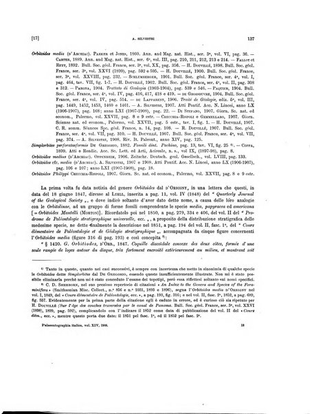 Palaeontographia Italica raccolta di monografie paleontologiche fondata da Mario Canavari nell'anno 1895