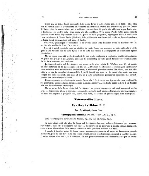 Palaeontographia Italica raccolta di monografie paleontologiche fondata da Mario Canavari nell'anno 1895