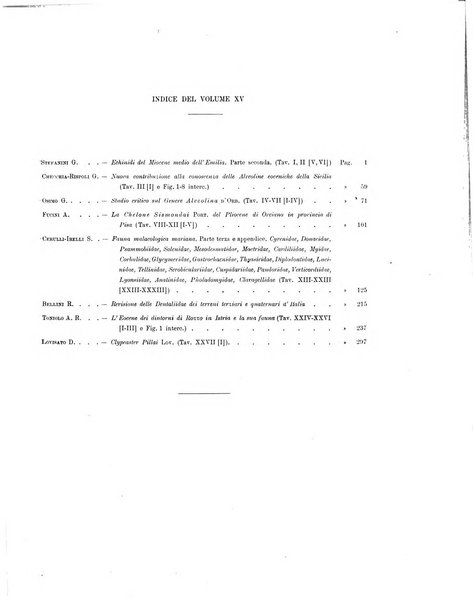 Palaeontographia Italica raccolta di monografie paleontologiche fondata da Mario Canavari nell'anno 1895