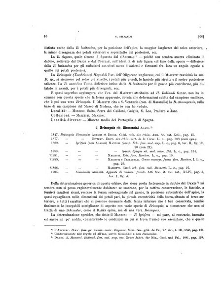 Palaeontographia Italica raccolta di monografie paleontologiche fondata da Mario Canavari nell'anno 1895