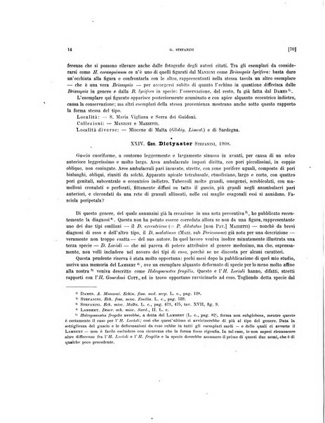 Palaeontographia Italica raccolta di monografie paleontologiche fondata da Mario Canavari nell'anno 1895