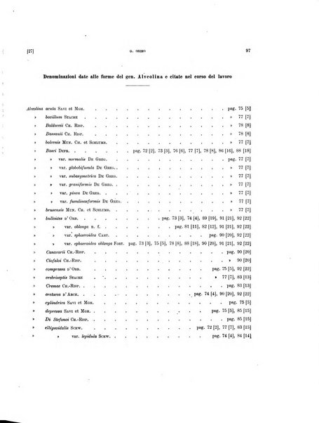 Palaeontographia Italica raccolta di monografie paleontologiche fondata da Mario Canavari nell'anno 1895