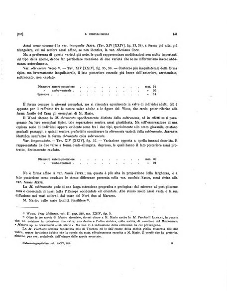 Palaeontographia Italica raccolta di monografie paleontologiche fondata da Mario Canavari nell'anno 1895