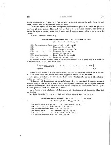 Palaeontographia Italica raccolta di monografie paleontologiche fondata da Mario Canavari nell'anno 1895