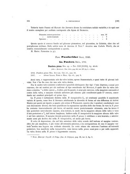 Palaeontographia Italica raccolta di monografie paleontologiche fondata da Mario Canavari nell'anno 1895