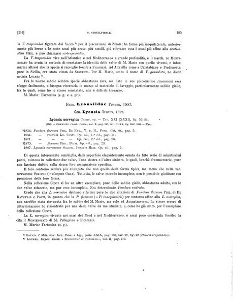 Palaeontographia Italica raccolta di monografie paleontologiche fondata da Mario Canavari nell'anno 1895