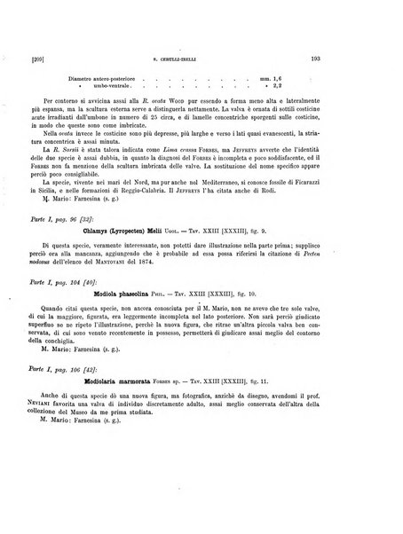 Palaeontographia Italica raccolta di monografie paleontologiche fondata da Mario Canavari nell'anno 1895