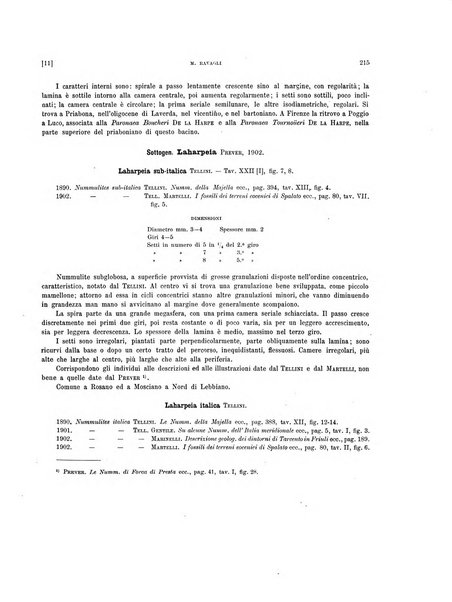 Palaeontographia Italica raccolta di monografie paleontologiche fondata da Mario Canavari nell'anno 1895