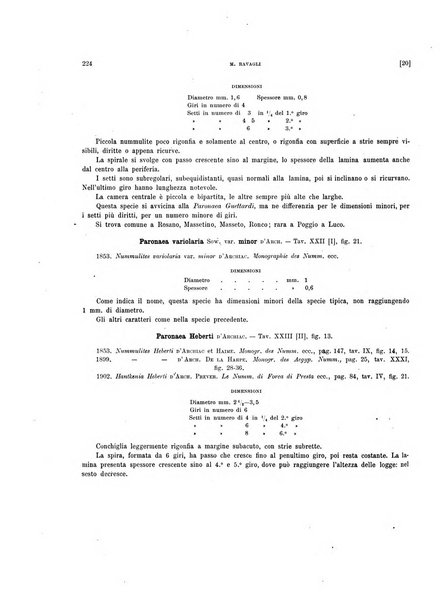 Palaeontographia Italica raccolta di monografie paleontologiche fondata da Mario Canavari nell'anno 1895