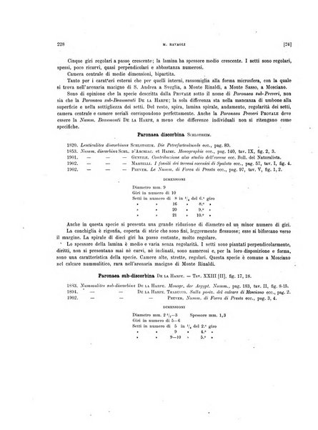 Palaeontographia Italica raccolta di monografie paleontologiche fondata da Mario Canavari nell'anno 1895