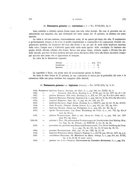 Palaeontographia Italica raccolta di monografie paleontologiche fondata da Mario Canavari nell'anno 1895