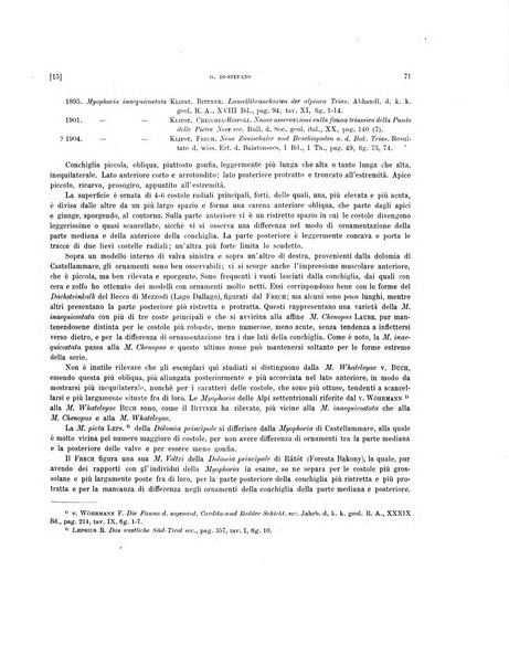 Palaeontographia Italica raccolta di monografie paleontologiche fondata da Mario Canavari nell'anno 1895