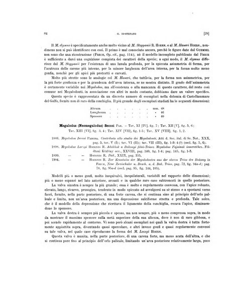 Palaeontographia Italica raccolta di monografie paleontologiche fondata da Mario Canavari nell'anno 1895