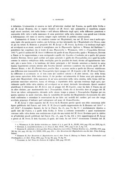 Palaeontographia Italica raccolta di monografie paleontologiche fondata da Mario Canavari nell'anno 1895