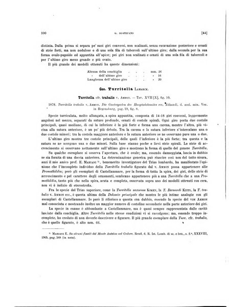 Palaeontographia Italica raccolta di monografie paleontologiche fondata da Mario Canavari nell'anno 1895