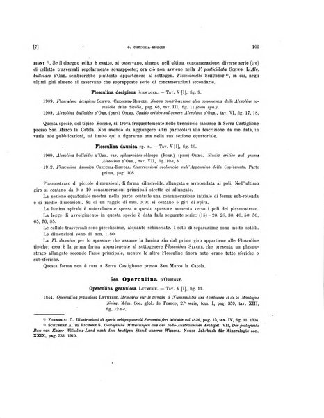 Palaeontographia Italica raccolta di monografie paleontologiche fondata da Mario Canavari nell'anno 1895