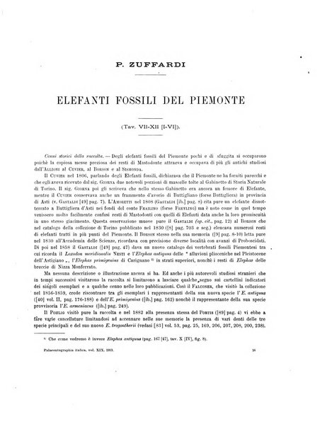 Palaeontographia Italica raccolta di monografie paleontologiche fondata da Mario Canavari nell'anno 1895