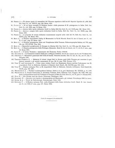 Palaeontographia Italica raccolta di monografie paleontologiche fondata da Mario Canavari nell'anno 1895