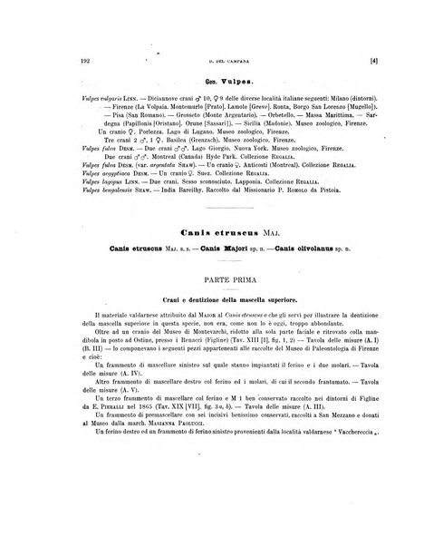 Palaeontographia Italica raccolta di monografie paleontologiche fondata da Mario Canavari nell'anno 1895