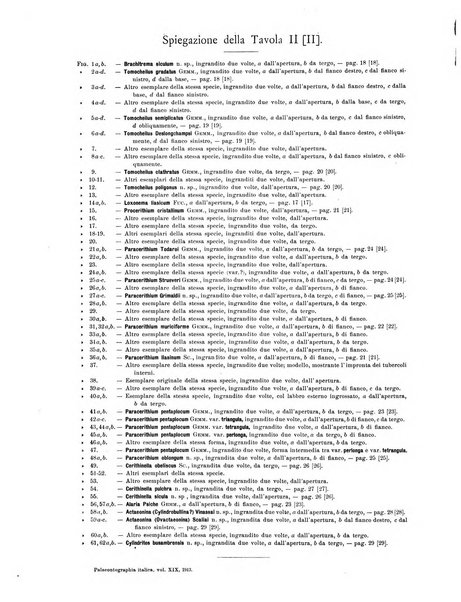 Palaeontographia Italica raccolta di monografie paleontologiche fondata da Mario Canavari nell'anno 1895