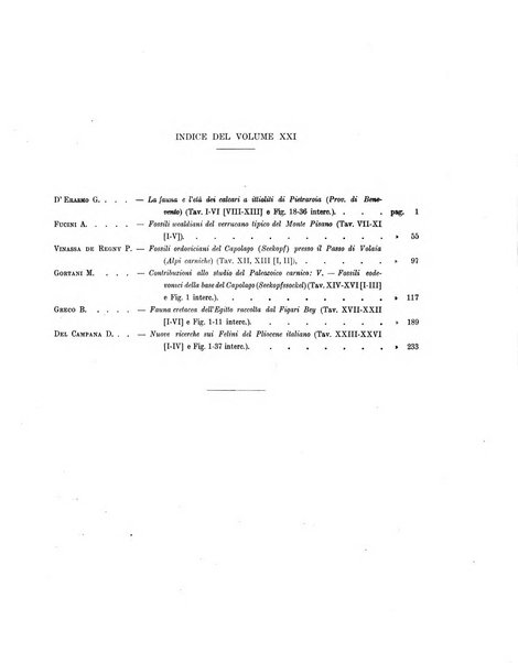 Palaeontographia Italica raccolta di monografie paleontologiche fondata da Mario Canavari nell'anno 1895