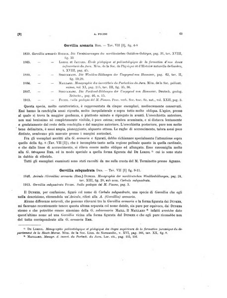 Palaeontographia Italica raccolta di monografie paleontologiche fondata da Mario Canavari nell'anno 1895