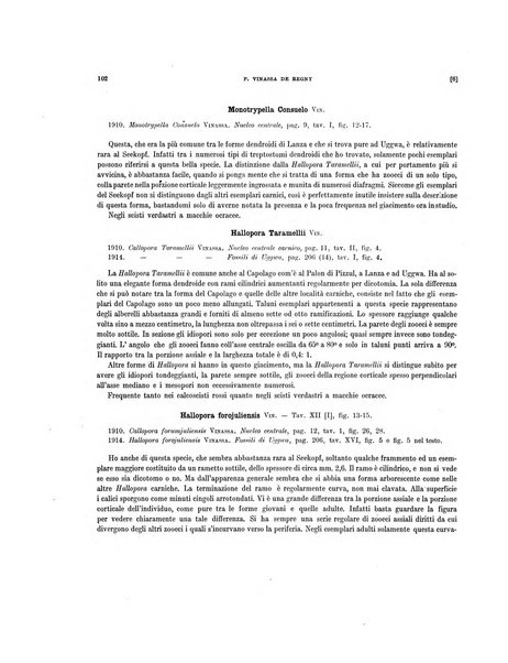 Palaeontographia Italica raccolta di monografie paleontologiche fondata da Mario Canavari nell'anno 1895