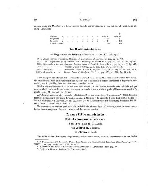 Palaeontographia Italica raccolta di monografie paleontologiche fondata da Mario Canavari nell'anno 1895