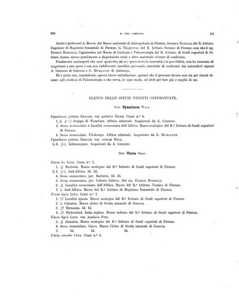 Palaeontographia Italica raccolta di monografie paleontologiche fondata da Mario Canavari nell'anno 1895