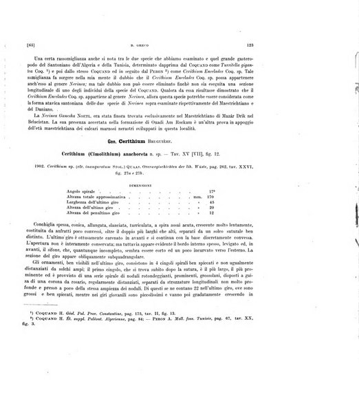 Palaeontographia Italica raccolta di monografie paleontologiche fondata da Mario Canavari nell'anno 1895