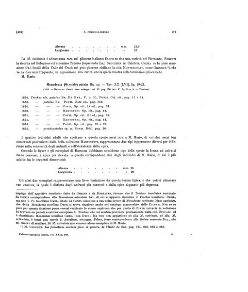 Palaeontographia Italica raccolta di monografie paleontologiche fondata da Mario Canavari nell'anno 1895