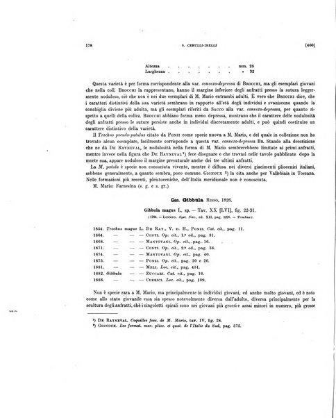 Palaeontographia Italica raccolta di monografie paleontologiche fondata da Mario Canavari nell'anno 1895