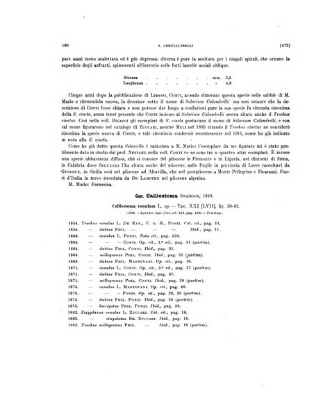 Palaeontographia Italica raccolta di monografie paleontologiche fondata da Mario Canavari nell'anno 1895