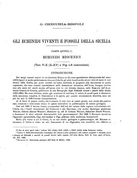 Palaeontographia Italica raccolta di monografie paleontologiche fondata da Mario Canavari nell'anno 1895