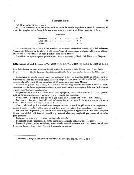 Palaeontographia Italica raccolta di monografie paleontologiche fondata da Mario Canavari nell'anno 1895