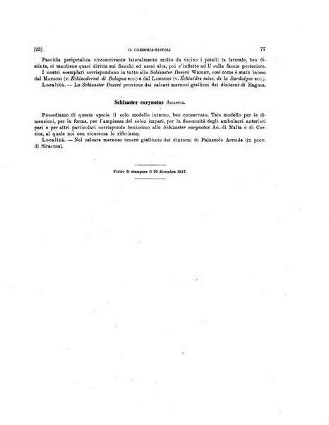 Palaeontographia Italica raccolta di monografie paleontologiche fondata da Mario Canavari nell'anno 1895