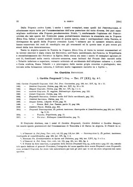 Palaeontographia Italica raccolta di monografie paleontologiche fondata da Mario Canavari nell'anno 1895