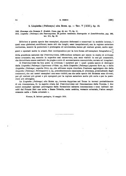 Palaeontographia Italica raccolta di monografie paleontologiche fondata da Mario Canavari nell'anno 1895