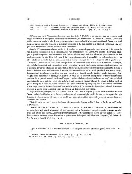 Palaeontographia Italica raccolta di monografie paleontologiche fondata da Mario Canavari nell'anno 1895