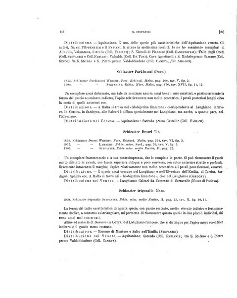 Palaeontographia Italica raccolta di monografie paleontologiche fondata da Mario Canavari nell'anno 1895