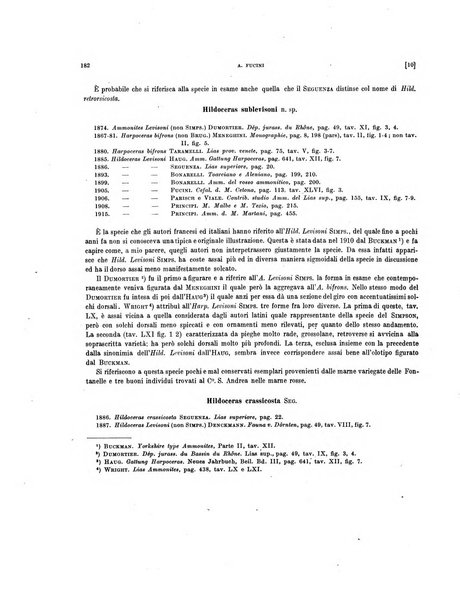 Palaeontographia Italica raccolta di monografie paleontologiche fondata da Mario Canavari nell'anno 1895