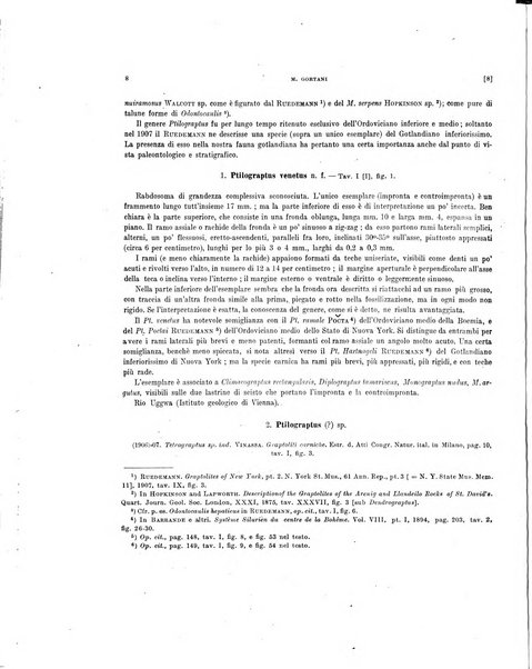 Palaeontographia Italica raccolta di monografie paleontologiche fondata da Mario Canavari nell'anno 1895