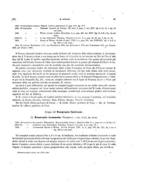 Palaeontographia Italica raccolta di monografie paleontologiche fondata da Mario Canavari nell'anno 1895